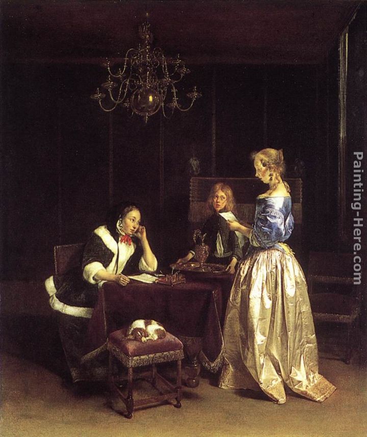 Woman Reading a Letter painting - Gerard ter Borch Woman Reading a Letter art painting